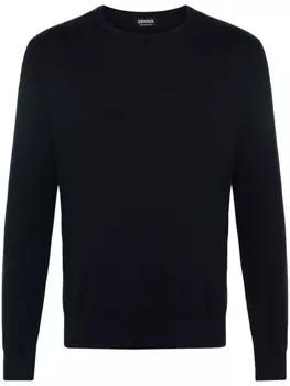 Zegna джемпер с круглым вырезом, синий
