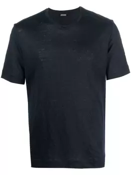 Zegna футболка с логотипом, синий