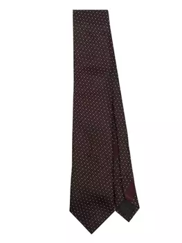 Zegna галстук в горошек, красный