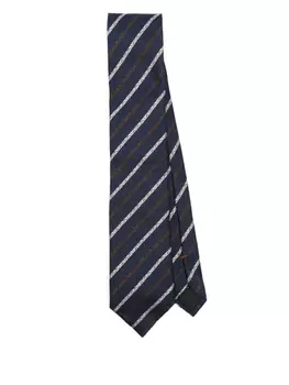 Zegna галстук в полоску, синий