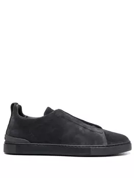 Zegna кеды без шнуровки, синий