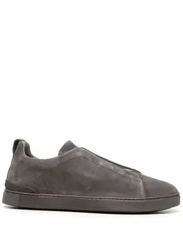 Zegna кеды на шнуровке, серый