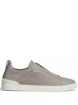 Zegna кеды Secondskin Triple Stitch, серый