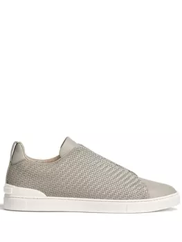 Zegna кеды Triple Stitch, серый
