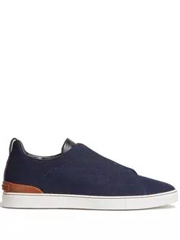 Zegna кеды Triple Stitch, синий