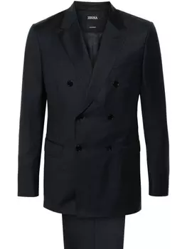 Zegna костюм в клетку Windowpane, синий