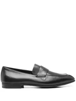 Zegna кожаные лоферы, черный