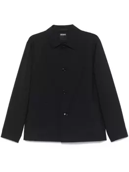 Zegna куртка-рубашка на пуговицах, синий