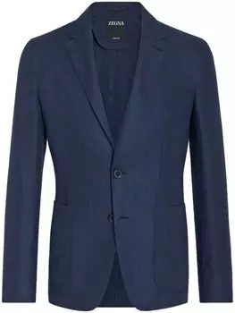 Zegna льняной пиджак, синий
