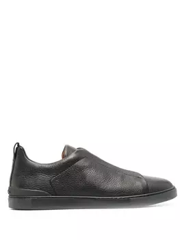 Zegna лоферы со вставками, черный
