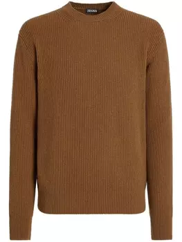 Zegna меланжевый джемпер Oasi, коричневый