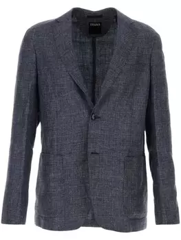 Zegna однобортный блейзер, синий