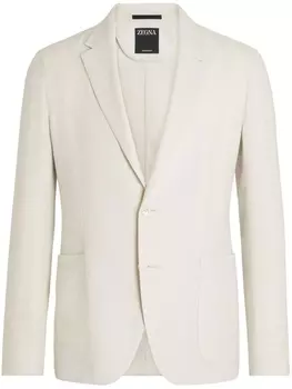 Zegna однобортный пиджак, белый