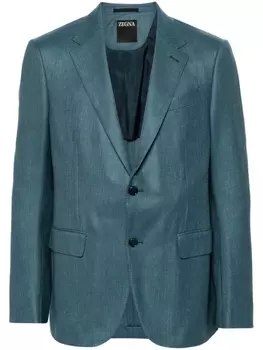 Zegna однобортный пиджак, синий