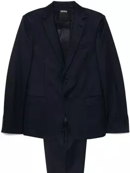 Zegna однобортный пиджак, синий