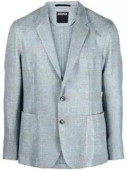 Zegna однобортный пиджак, синий