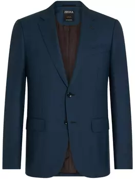 Zegna однобортный пиджак, синий