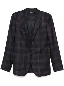 Zegna пиджак в клетку, синий