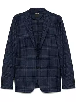 Zegna пиджак в клетку, синий