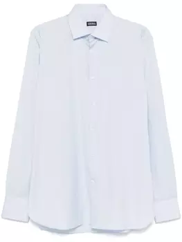Zegna поплиновая рубашка, синий