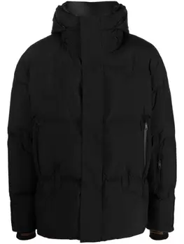 Zegna пуховик с капюшоном, черный