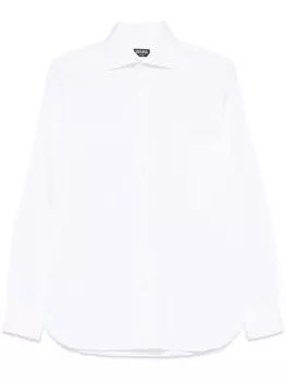 Zegna рубашка на пуговицах, белый
