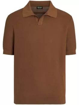 Zegna рубашка поло, коричневый