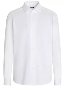 Zegna рубашка с длинными рукавами, белый