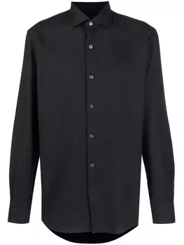 Zegna рубашка с длинными рукавами, синий