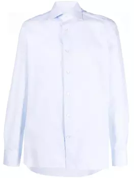 Zegna рубашка с длинными рукавами, синий