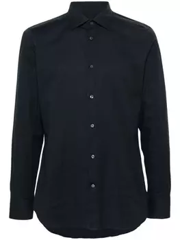 Zegna саржевая рубашка, синий