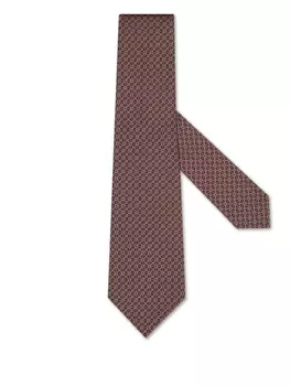 Zegna шелковый галстук, коричневый