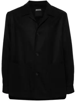 Zegna шерстяной пиджак, черный