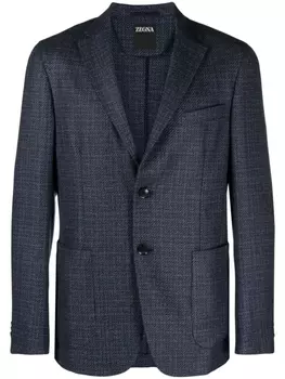 Zegna шерстяной пиджак, синий