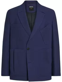 Zegna шерстяной пиджак, синий
