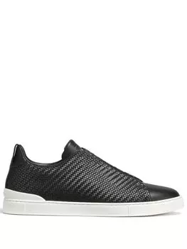 Zegna слипоны PelleTessuta, черный