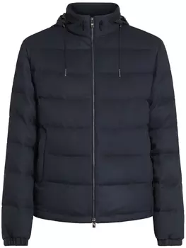 Zegna стеганый пуховик, синий
