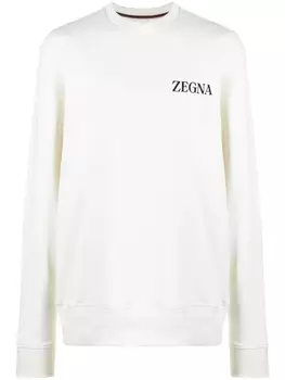 Zegna толстовка с логотипом, белый