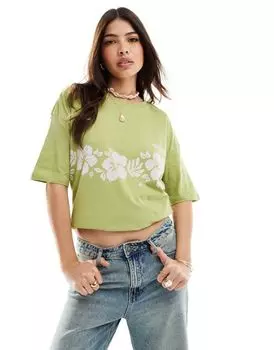 Зеленая футболка Billabong Make It Tropical