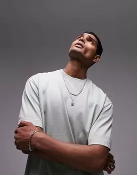 Зеленая футболка оверсайз Topman