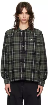 Зеленая клетчатая рубашка Fred Perry