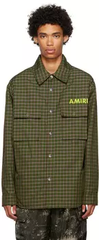 Зеленая куртка-рубашка AMIRI