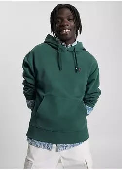 Зеленая мужская толстовка с воротником с капюшоном Tommy Jeans
