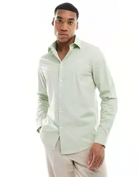 Зеленая рубашка классического кроя ASOS DESIGN