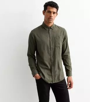 Зеленая рубашка с длинным рукавом Jack & Jones Jack & Jones, зеленый