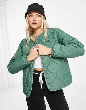 Зеленая стеганая куртка Vans Forces