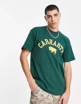 Зеленая свободная футболка Carhartt WIP