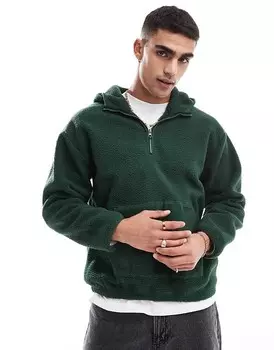 Зеленая толстовка из шерпы Levi's