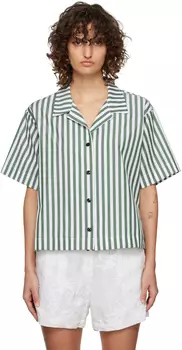 Зелено-белая тростниковая рубашка rag & bone