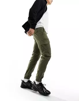 Зеленые брюки карго с манжетами Jack & Jones Intelligence
